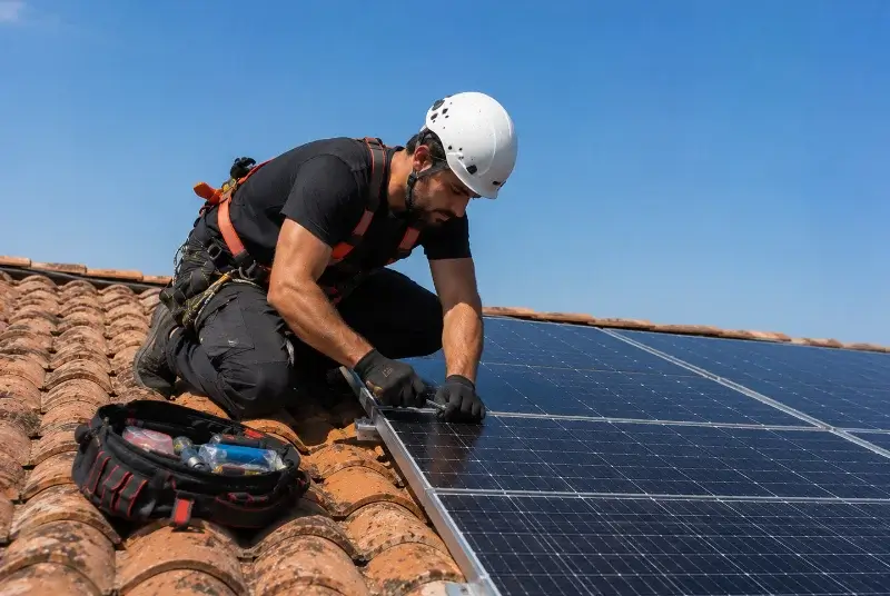 Maintenance et monitoring de panneaux solaires à Villeneuve-de-Rivière