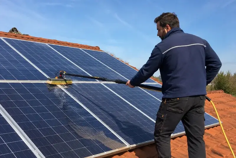 Nettoyage et entretien de panneaux solaires à Villeneuve-de-Rivière