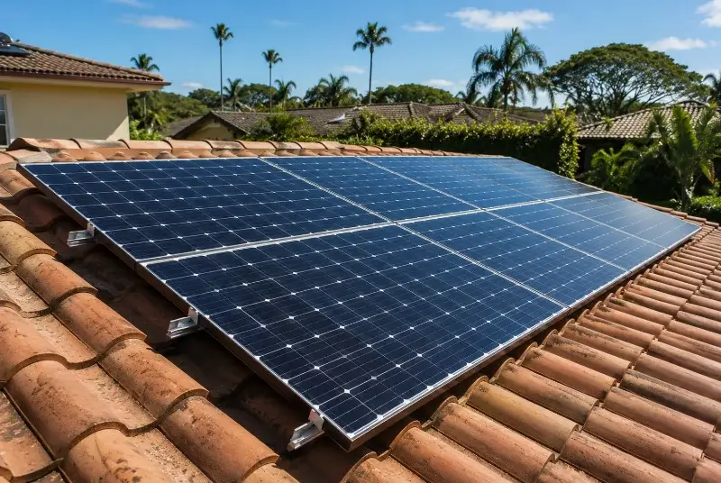 Installation de panneaux solaires à Villeneuve-de-Rivière